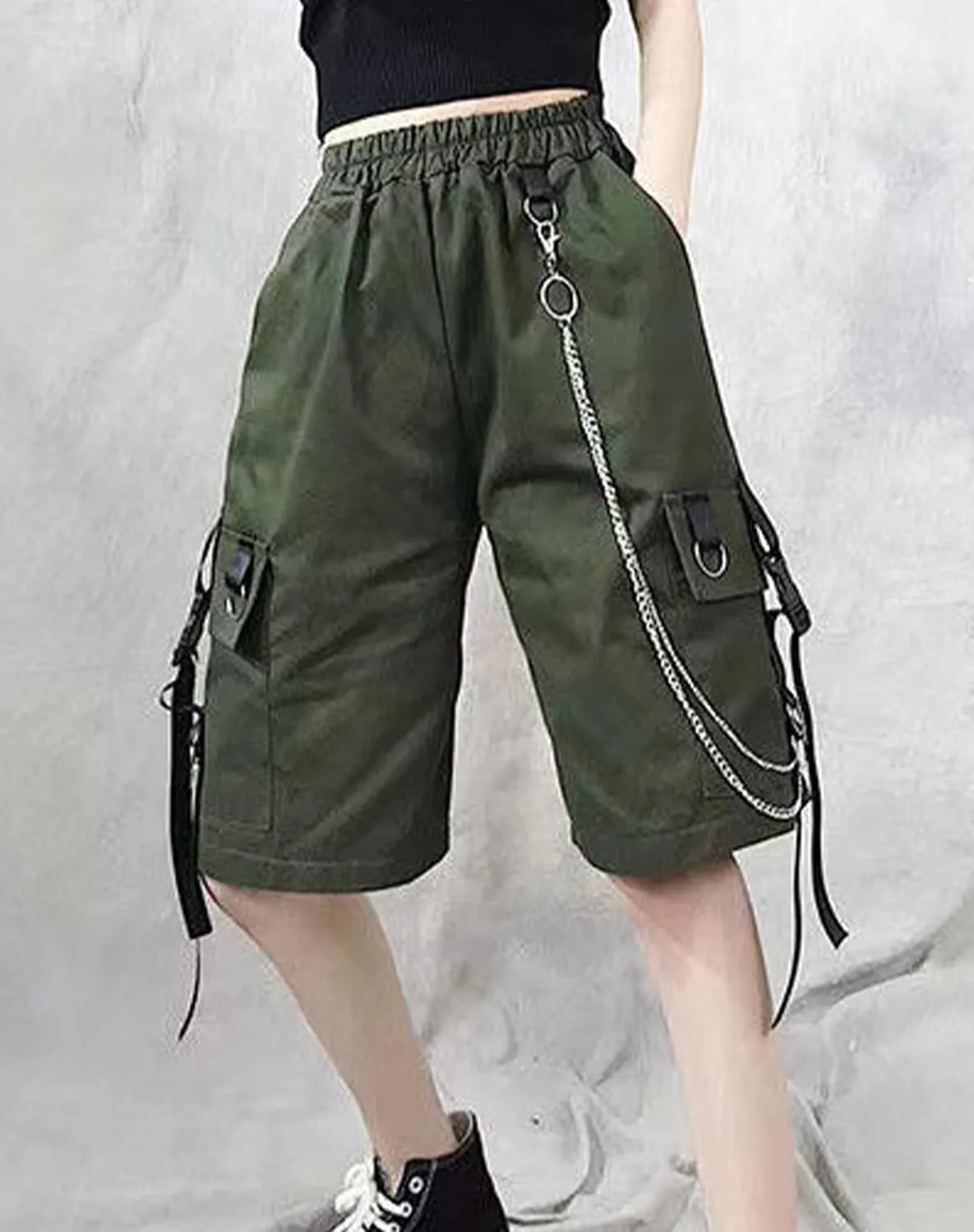 Women's Summer High Waist Cargo Shorts with Pockets Hiking Lightweight Quick Dry Short Pants