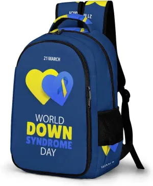 World Down Syndrome Awareness Day Backpack for Worker Teacher Business Hiking Travel Bag Shoulders Bag