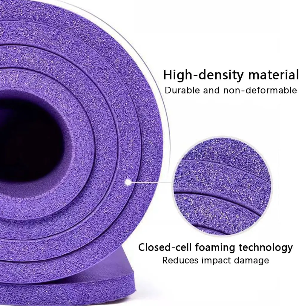 Yoga Mat Thick with Strap,non-slip Yoga Mats,yoga Mat for Girls Non Slip,environmentally Friendly, Tear-Resistant, Unisex, Suitable for All Types of Yoga