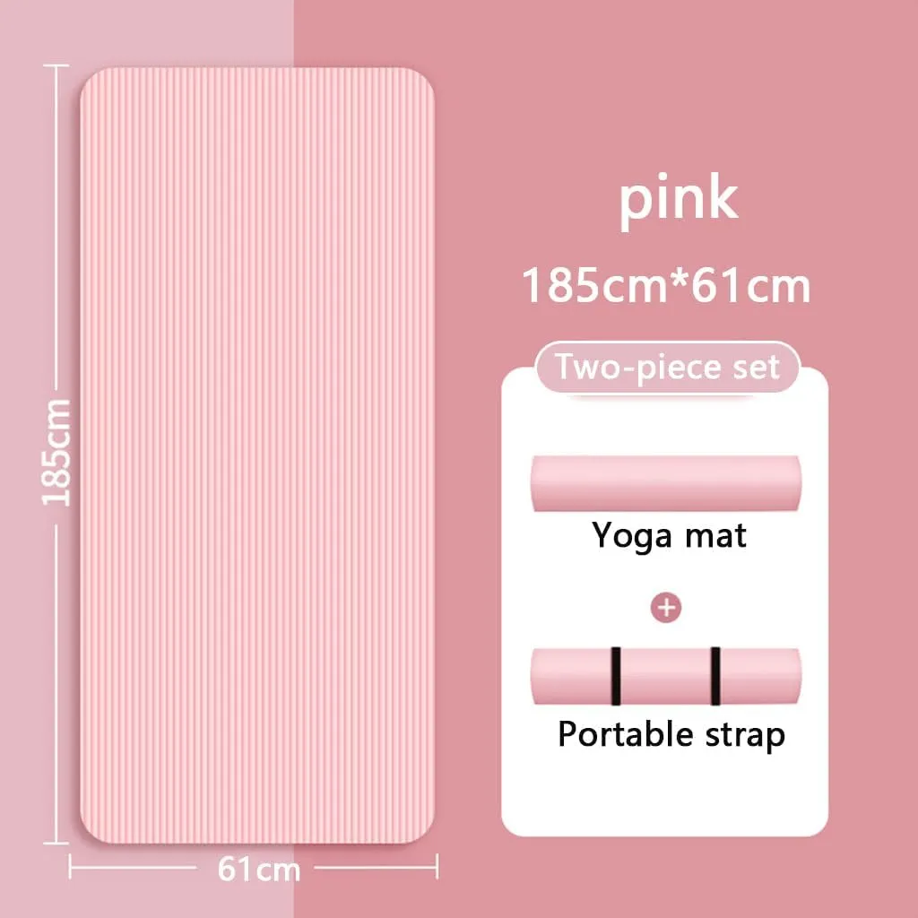 Yoga Mat Thick with Strap,non-slip Yoga Mats,yoga Mat for Girls Non Slip,environmentally Friendly, Tear-Resistant, Unisex, Suitable for All Types of Yoga