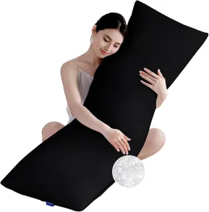 YZ HOME Memory Foam Body Pillow Insert - Full Body Pillow for Adults - Soft Large Long Bed Pillow for Side Sleeper(20x54 Inch, Black)