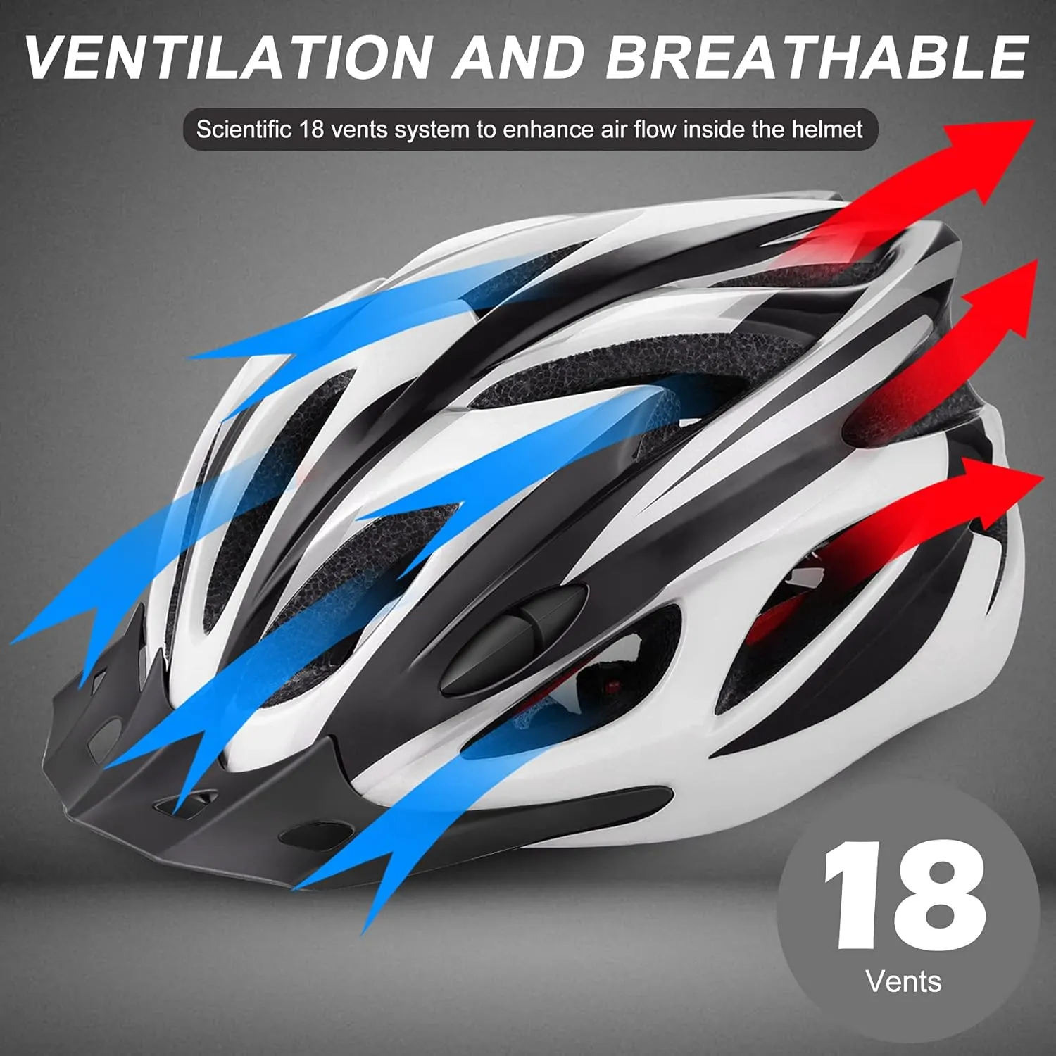 Zacro Adult Bike Helmet Lightweight for Men Women Comfort with Pads&Visor, Certified Bicycle Helmet for Adults Youth Mountain Road Biker
