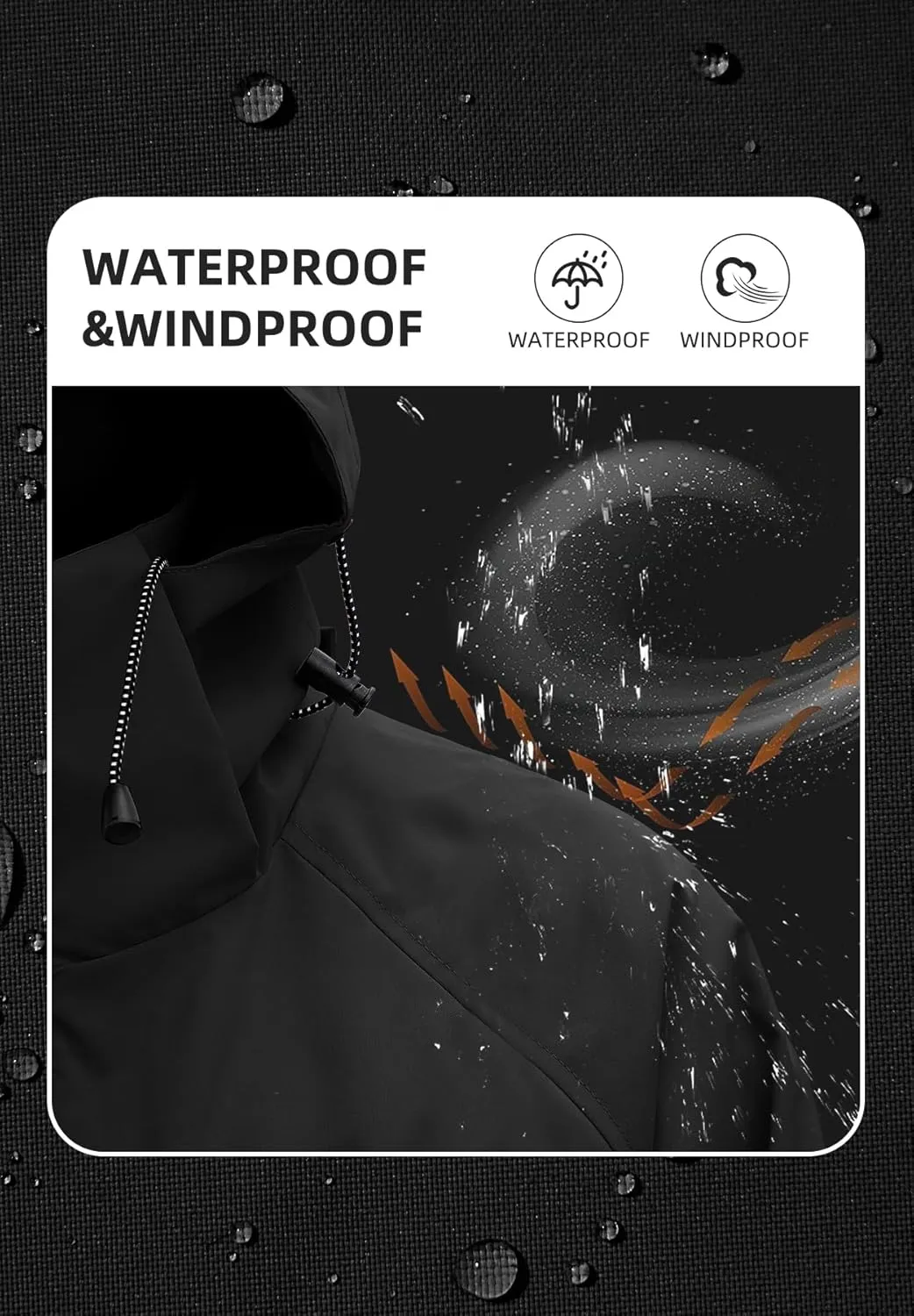 Zando Lightweight Rain Jacket Women Waterproof Rain Coats for Women Loose Fit Raincoat Hooded Hiking Windbreaker Jacket Women