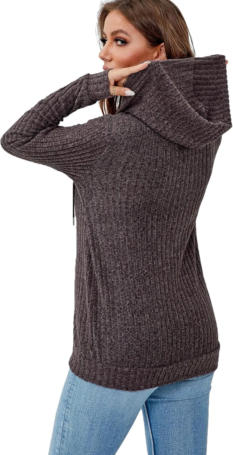 Zipper Hoodie Women's Sweatshirt Jacket Long Sleeve Jacket Lightweight Sweatshirt Women's Zipper Hooded Sweatshirt