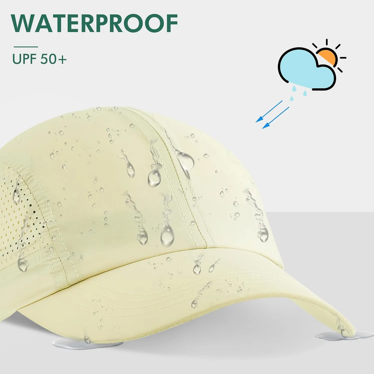 zowya UPF 50  Quick Dry Running Baseball Caps Breathable Outdoor Sports Sun Hat Hiking,Cycling for Men Women