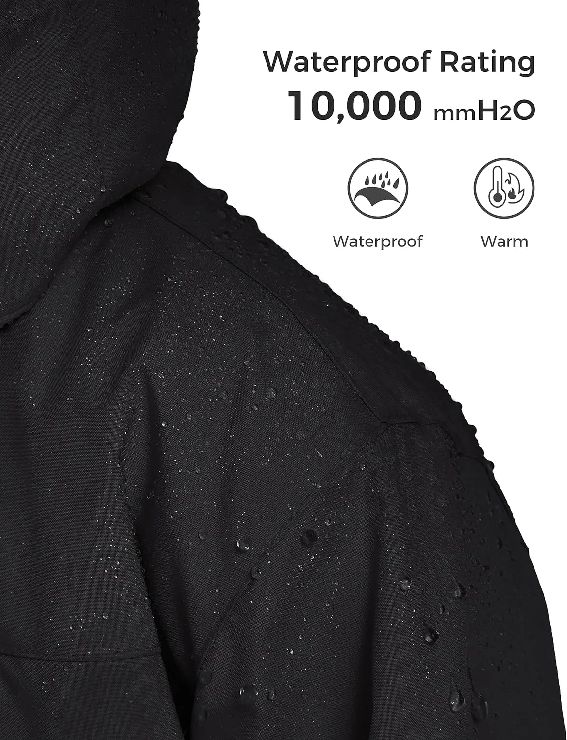ZSHOW Girls' Ski Jacket Waterproof Warm Winter Coat Fleece Hooded Raincoat with Detachable Hood