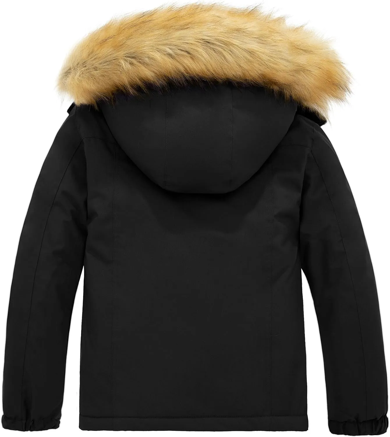 ZSHOW Girls' Ski Jacket Waterproof Warm Winter Coat Fleece Hooded Raincoat with Detachable Hood